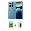 MARSİLYAN™- Redmi Note 14 Pro 4G Kılıf Yörünge Form - Şeffaf Hayalet Polymer Nano Ekran Koruyucu + Raze Metal Kamera Lens - GS