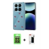 MARSİLYAN™- Redmi Note 14 Pro 4G Kılıf Yörünge Form - Şeffaf Hayalet Polymer Nano Ekran Koruyucu + Raze Metal Kamera Lens - SH