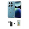 MARSİLYAN™- Redmi Note 14 Pro 4G Kılıf Yörünge Form - Şeffaf Polymer Nano Ekran Koruyucu + PVD Metal Kamera Lens - SH