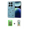 MARSİLYAN™- Redmi Note 14 Pro 4G Kılıf Yörünge Form - Şeffaf Polymer Nano Ekran Koruyucu + Raze Metal Kamera Lens - GS