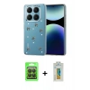 MARSİLYAN™- Redmi Note 14 Pro 4G Kılıf Yörünge Form - Şeffaf Polymer Nano Ekran Koruyucu + Raze Metal Kamera Lens - SH