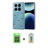 MARSİLYAN™- Redmi Note 14 Pro 4G Kılıf Yörünge Form - Şeffaf Polymer Nano Ekran Koruyucu + Raze Metal Kamera Lens - SH