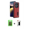 MARSİLYAN™- Redmi Note 14 Pro 4G Kılıf Yörünge Işık Serisi - Şeffaf Hayalet Polymer Nano Ekran Koruyucu + Raze Metal Kamera Lens - SH