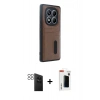 MARSİLYAN™- Redmi Note 14 Pro 4G Kılıf Yörünge Işık Serisi - Şeffaf Hayalet Polymer Nano Ekran Koruyucu + PVD Metal Kamera Lens - SH