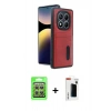 MARSİLYAN™- Redmi Note 14 Pro 4G Kılıf Yörünge Işık Serisi - Şeffaf Hayalet Polymer Nano Ekran Koruyucu + Raze Metal Kamera Lens - GS