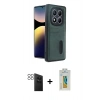 MARSİLYAN™- Redmi Note 14 Pro 4G Kılıf Yörünge Işık Serisi - Şeffaf Polymer Nano Ekran Koruyucu + PVD Metal Kamera Lens - SH