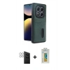 MARSİLYAN™- Redmi Note 14 Pro 4G Kılıf Yörünge Işık Serisi - Şeffaf Polymer Nano Ekran Koruyucu + PVD Metal Kamera Lens - GS