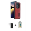 MARSİLYAN™- Redmi Note 14 Pro 4G Kılıf Yörünge Işık Serisi - Şeffaf Polymer Nano Ekran Koruyucu + PVD Metal Kamera Lens - GS