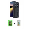 MARSİLYAN™- Redmi Note 14 Pro 4G Kılıf Yörünge Işık Serisi - Şeffaf Polymer Nano Ekran Koruyucu + Raze Metal Kamera Lens - SH