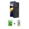 MARSİLYAN™- Redmi Note 14 Pro 4G Kılıf Yörünge Işık Serisi - Şeffaf Polymer Nano Ekran Koruyucu + Raze Metal Kamera Lens - GS