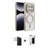 MARSİLYAN™- Redmi Note 14 Pro 4G Kılıf Zirve Doku Prime - Şeffaf Hayalet Polymer Nano Ekran Koruyucu + PVD Metal Kamera Lens - GS