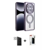MARSİLYAN™- Redmi Note 14 Pro 4G Kılıf Zirve Doku Prime - Şeffaf Hayalet Polymer Nano Ekran Koruyucu + PVD Metal Kamera Lens - SH