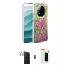 MARSİLYAN™- Redmi Note 14 Pro 4G Kılıf Zirve Modern Prime - Şeffaf Hayalet Polymer Nano Ekran Koruyucu + PVD Metal Kamera Lens - SH