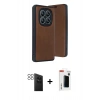 MARSİLYAN™- Redmi Note 14 Pro 4G Kılıf Zirve Yansıma Serisi - Şeffaf Hayalet Polymer Nano Ekran Koruyucu + PVD Metal Kamera Lens - SH