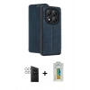 MARSİLYAN™- Redmi Note 14 Pro 4G Kılıf Zirve Yansıma Serisi - Şeffaf Polymer Nano Ekran Koruyucu + PVD Metal Kamera Lens - GS