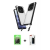 MARSİLYAN™- Redmi Note 14 Pro Plus Kılıf Ufuk Klasik - Siyah Hayalet Polymer Nano Ekran Koruyucu + Raze Metal Kamera Lens - GS