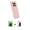 MARSİLYAN™- Redmi Note 14 Pro Plus Kılıf Yankı Serisi - Siyah Hayalet Polymer Nano Ekran Koruyucu + Raze Metal Kamera Lens - GS