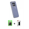 MARSİLYAN™- Redmi Note 14 Pro Plus Kılıf Yankı Serisi - Siyah Hayalet Polymer Nano Ekran Koruyucu + Raze Metal Kamera Lens - GS