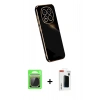 MARSİLYAN™- Redmi Note 14 Pro Plus Kılıf Yankı Serisi - Siyah Hayalet Polymer Nano Ekran Koruyucu + Raze Metal Kamera Lens - GS