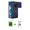 MARSİLYAN™- Redmi Note 15 Pro 5G Kılıf Ahenk Klasik - Siyah 3D Antistatik Cam Ekran Koruyucu + Raze Metal Kamera Lens - SH