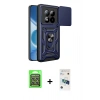 MARSİLYAN™- Redmi Note 15 Pro 5G Kılıf Ahenk Klasik - Siyah 3D Antistatik Cam Ekran Koruyucu + Raze Metal Kamera Lens - GS