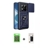 MARSİLYAN™- Redmi Note 15 Pro 5G Kılıf Ahenk Klasik - Siyah 3D Antistatik Hayalet Cam Ekran Koruyucu + Raze Metal Kamera Lens - GS