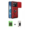 MARSİLYAN™- Redmi Note 15 Pro 5G Kılıf Ahenk Klasik - Siyah 3D Antistatik Hayalet Cam Ekran Koruyucu + Raze Metal Kamera Lens - SH