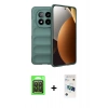 MARSİLYAN™- Redmi Note 15 Pro 5G Kılıf Atlas Koleksiyonu - Siyah 3D Antistatik Cam Ekran Koruyucu + Raze Metal Kamera Lens - SH