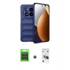 MARSİLYAN™- Redmi Note 15 Pro 5G Kılıf Atlas Koleksiyonu - Siyah 3D Antistatik Cam Ekran Koruyucu + Raze Metal Kamera Lens - SH