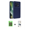 MARSİLYAN™- Redmi Note 15 Pro 5G Kılıf Eksen Form Prime - Siyah 3D Antistatik Cam Ekran Koruyucu + Raze Metal Kamera Lens - GS