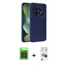 MARSİLYAN™- Redmi Note 15 Pro 5G Kılıf Eksen Form Prime - Siyah 3D Antistatik Cam Ekran Koruyucu + Raze Metal Kamera Lens - SH