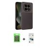 MARSİLYAN™- Redmi Note 15 Pro 5G Kılıf Eksen Form Prime - Siyah 3D Antistatik Cam Ekran Koruyucu + Raze Metal Kamera Lens - GS