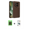 MARSİLYAN™- Redmi Note 15 Pro 5G Kılıf Eksen Form Prime - Siyah 3D Antistatik Cam Ekran Koruyucu + Raze Metal Kamera Lens - SH