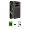 MARSİLYAN™- Redmi Note 15 Pro 5G Kılıf Eksen Form Prime - Siyah 3D Antistatik Cam Ekran Koruyucu + Raze Metal Kamera Lens - SH