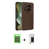 MARSİLYAN™- Redmi Note 15 Pro 5G Kılıf Eksen Form Prime - Siyah 3D Antistatik Hayalet Cam Ekran Koruyucu + Raze Metal Kamera Lens - GS