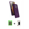 MARSİLYAN™- Redmi Note 15 Pro 5G Kılıf İz Işık Koleksiyonu - Siyah 3D Antistatik Hayalet Cam Ekran Koruyucu + Raze Metal Kamera Lens - GS