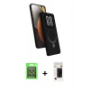MARSİLYAN™- Redmi Note 15 Pro 5G Kılıf İz Işık Koleksiyonu - Siyah 3D Antistatik Hayalet Cam Ekran Koruyucu + Raze Metal Kamera Lens - GS