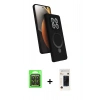 MARSİLYAN™- Redmi Note 15 Pro 5G Kılıf İz Işık Koleksiyonu - Siyah 3D Antistatik Hayalet Cam Ekran Koruyucu + Raze Metal Kamera Lens - SH