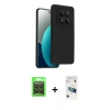 MARSİLYAN™- Redmi Note 15 Pro 5G Kılıf Kozmos Yansıma Özel Seri - Siyah 3D Antistatik Cam Ekran Koruyucu + Raze Metal Kamera Lens - SH