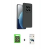 MARSİLYAN™- Redmi Note 15 Pro 5G Kılıf Kozmos Yansıma Özel Seri - Siyah 3D Antistatik Cam Ekran Koruyucu + Raze Metal Kamera Lens - GS