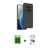 MARSİLYAN™- Redmi Note 15 Pro 5G Kılıf Kozmos Yansıma Özel Seri - Siyah 3D Antistatik Cam Ekran Koruyucu + Raze Metal Kamera Lens - SH