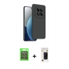 MARSİLYAN™- Redmi Note 15 Pro 5G Kılıf Kozmos Yansıma Özel Seri - Siyah 3D Antistatik Hayalet Cam Ekran Koruyucu + Raze Metal Kamera Lens - GS