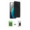 MARSİLYAN™- Redmi Note 15 Pro 5G Kılıf Kozmos Yansıma Özel Seri - Siyah 3D Antistatik Hayalet Cam Ekran Koruyucu + Raze Metal Kamera Lens - GS