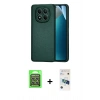 MARSİLYAN™- Redmi Note 15 Pro 5G Kılıf Nova Işık - Siyah 3D Antistatik Cam Ekran Koruyucu + Raze Metal Kamera Lens - GS