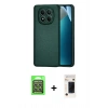 MARSİLYAN™- Redmi Note 15 Pro 5G Kılıf Nova Işık - Siyah 3D Antistatik Hayalet Cam Ekran Koruyucu + Raze Metal Kamera Lens - GS