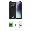 MARSİLYAN™- Redmi Note 15 Pro 5G Kılıf Vadi Çizgi Prime - Siyah 3D Antistatik Cam Ekran Koruyucu + Raze Metal Kamera Lens - SH