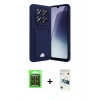 MARSİLYAN™- Redmi Note 15 Pro 5G Kılıf Vadi Çizgi Prime - Siyah 3D Antistatik Cam Ekran Koruyucu + Raze Metal Kamera Lens - SH