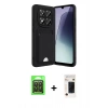 MARSİLYAN™- Redmi Note 15 Pro 5G Kılıf Vadi Çizgi Prime - Siyah 3D Antistatik Hayalet Cam Ekran Koruyucu + Raze Metal Kamera Lens - SH