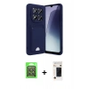 MARSİLYAN™- Redmi Note 15 Pro 5G Kılıf Vadi Çizgi Prime - Siyah 3D Antistatik Hayalet Cam Ekran Koruyucu + Raze Metal Kamera Lens - GS