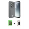MARSİLYAN™- Redmi Note 15 Pro 5G Kılıf Vadi Çizgi Prime - Siyah 3D Antistatik Hayalet Cam Ekran Koruyucu + Raze Metal Kamera Lens - GS